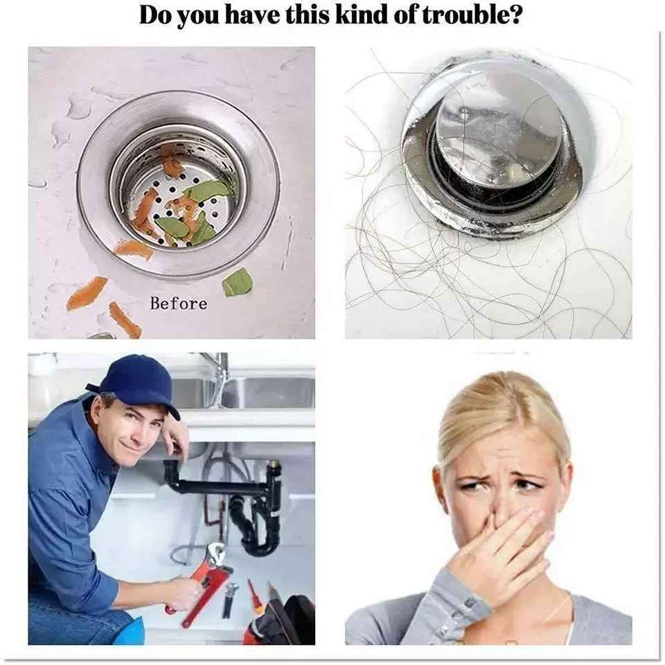 DrainGuard™ Silicone Sink Strainer Set (Pack of 3)