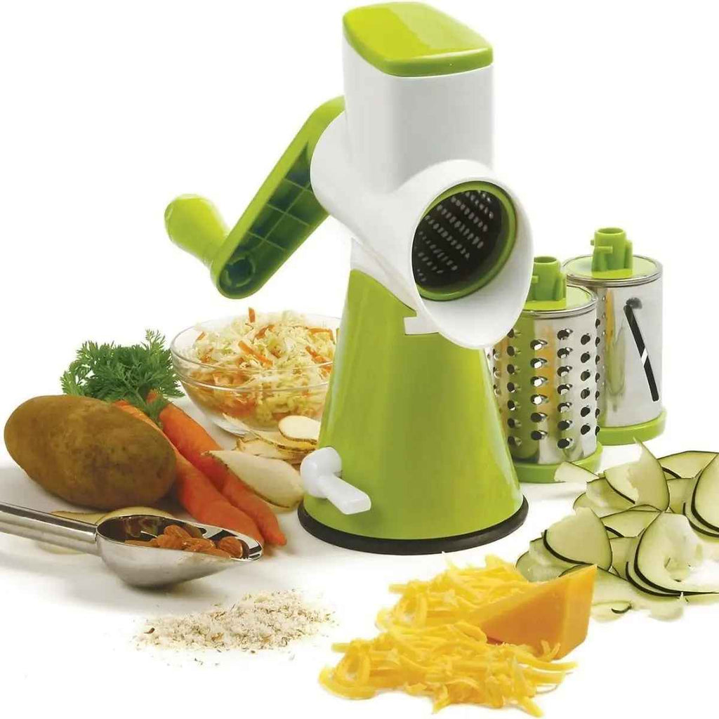 SlicePro™ 4-in-1 Rotary Drum Vegetable Grater & Slicer