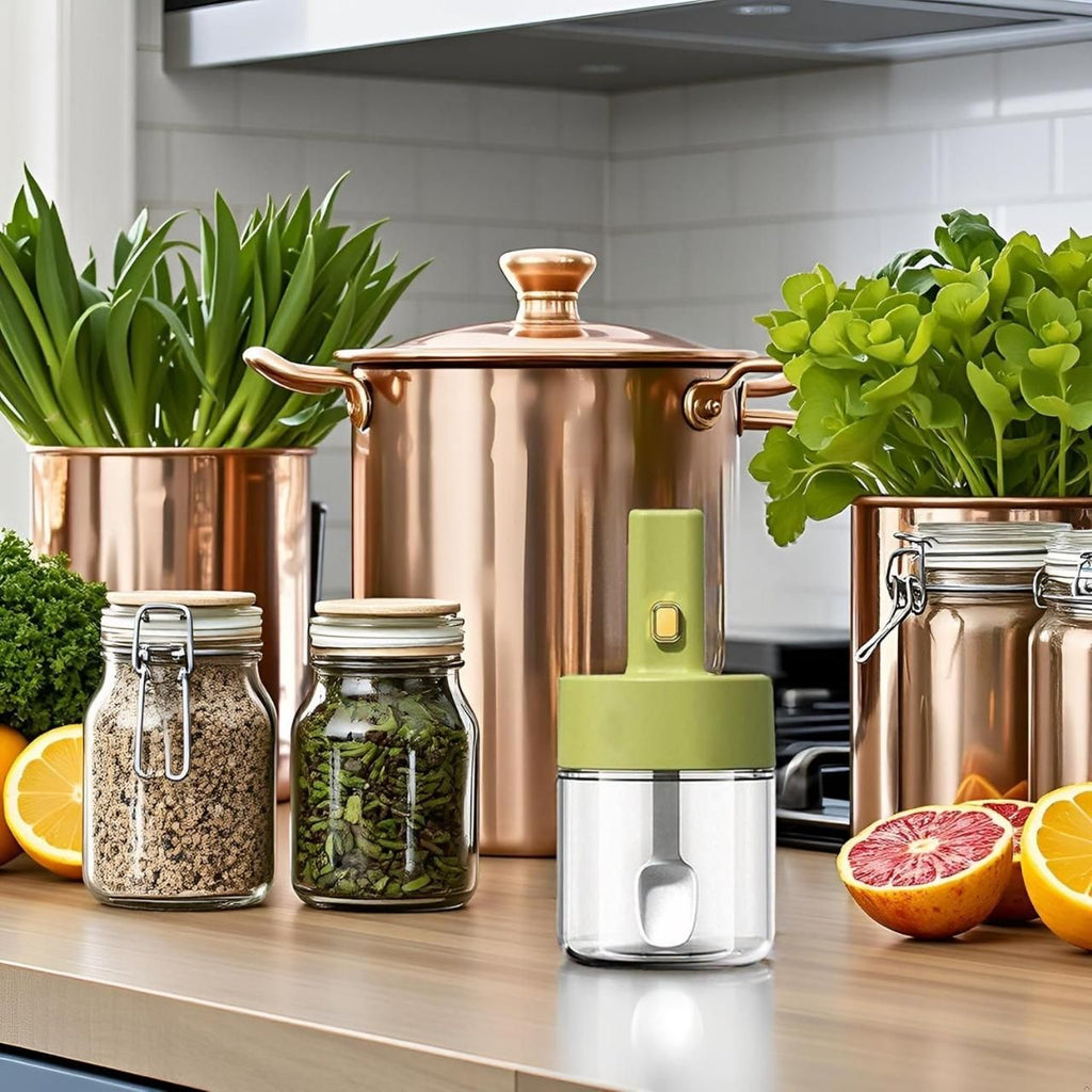 SpiceDip™ Premium Glass Seasoning Jar with Integrated Spoon-Lid