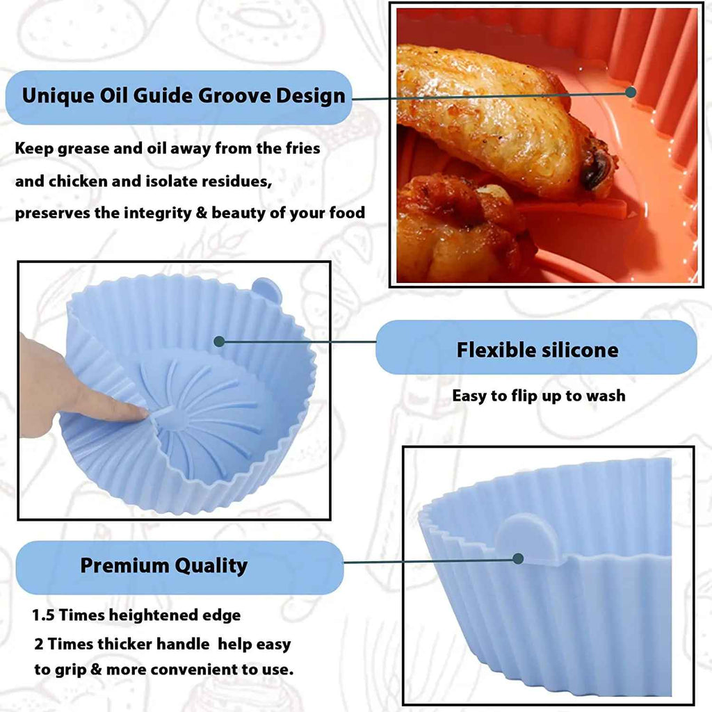 AirBake™ Reusable Silicone Baking Tray for Air Fryer
