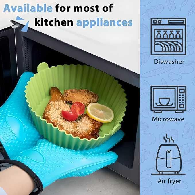 AirBake™ Reusable Silicone Baking Tray for Air Fryer