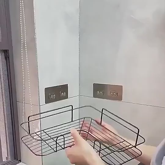 CornerMax™ Stainless Steel Wall Mount Corner Storage Shelf